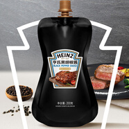 亨氏(Heinz) 黑胡椒醬 黑胡椒調味醬 烤肉牛排醬 200g袋裝卡夫亨氏