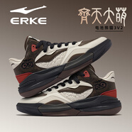 鴻星爾克男鞋高幫板鞋男款紅色潮鞋2025新款休閑鞋子男輕便厚底冬季運動(dòng)鞋 深檀/浮巖灰(皮面-潮鞋) 39 品牌直營(yíng)