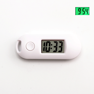 TAIXUN桌面電子表迷你 迷你電子表 學(xué)生考試專用電子表 鑰匙扣表背鬧飾 橢圓形白色電子表（夜光版） 24小時制