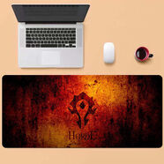 魔獸世界鼠標墊超大鍵盤(pán)墊游戲電腦桌墊定制女王伊利丹聯(lián)盟部加厚 部落標志 900mm*400mm 4mm