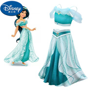 迪士尼（Disney）長(zhǎng)發(fā)公主裙睡美人魚迪士尼cosplay服裝兒童在逃公主連衣裙灰姑娘 茉莉公主 120cm