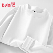 班尼路（Baleno）長(zhǎng)袖圓領(lǐng)t恤男加絨保暖冬季純色內(nèi)搭上衣設(shè)計(jì)感簡(jiǎn)約男士打底衫