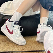 耐克（NIKE）官方艦店女鞋子COURT簡(jiǎn)版復古高幫休閑鞋透氣舒適運動(dòng)鞋大童板鞋 FV8122-161 36