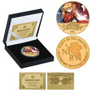 中倚【官方】新世紀福戰士紀念幣EVA動(dòng)漫周邊明日香紀念硬幣生日禮物 款式一+禮盒 40mm