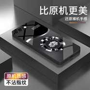 唯我范蘋果7/8/se手機殼蘋果7p/8plus玻璃簡約新款保護套超薄散熱全包直邊防摔硬殼高級創(chuàng)意男女款 蘋果7P/8Plus【經(jīng)典黑-優(yōu)雅蓮花】 金屬漆玻璃殼