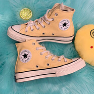 匡威（Converse）板鞋男鞋女鞋2025秋冬季新款A(yù)ll Star1970s情侶高幫休閑鞋帆布鞋  A02757C奶酪黃  43