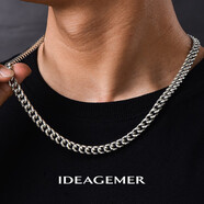 IDEAGEMER古巴鏈項(xiàng)鏈男士個(gè)性嘻哈潮流時(shí)尚飾品簡(jiǎn)約歐美風(fēng)痞帥百搭男生素鏈 古巴項(xiàng)鏈【60cm】
