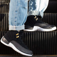 耐克（NIKE）男女鞋新款 Air Jordan AJ12 運動休閑耐磨籃球鞋 153265-130690-017 反轉(zhuǎn)金扣 36