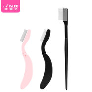 阿嚓熱睫毛梳A1p211-易上手眉毛梳子眉梳螺旋迷你折疊鋼梳小梳嫁 粉彎柄+黑彎柄+黑桿睫眉梳 其它材質(zhì)