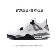 OLOMEaj籃球鞋男2024秋冬季潮牌增高厚底高幫初號(hào)機(jī)學(xué)生專業(yè)實(shí)戰(zhàn)運(yùn)動(dòng)鞋 AJ4白水泥(媲美千元品質(zhì)) 41