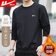 回力衛(wèi)衣男 圓領(lǐng)長袖t恤男印花加絨保暖打底衫男春秋冬上衣外套男裝