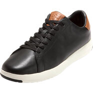 Cole Haan 歌涵 男士休閑鞋 時(shí)尚輕盈皮革運(yùn)動(dòng)鞋板鞋網(wǎng)球運(yùn)動(dòng)鞋 Black/British Tan 9