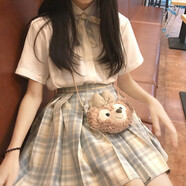 【JK制服官方】正版JK制服套裝學(xué)院風(fēng)格裙水手裙全套百褶裙女學(xué)生日系不良少女正統(tǒng)校服童女 檸檬海鹽+領(lǐng)結(jié)+短袖襯衫 M【尺碼偏小】