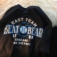 摘星少年衣服男夏裝2024新款T恤男短袖寬松潮流美式復古半袖ins情侶裝上衣 黑色 印花圖案 XL 115-140斤 優(yōu)先發(fā)貨