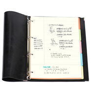 摩本 A4康奈爾筆記本活頁(yè)本活頁(yè)橫線(xiàn)本文具筆記本子記事本皮面文具160頁(yè) A4黑色【活頁(yè)夾+分頁(yè)紙+康奈爾內頁(yè)紙160頁(yè)】