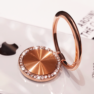 珍格 手機指環(huán)扣支架奢華鑲鉆女款網(wǎng)紅創(chuàng  )意螺紋蘋(píng)果手指扣oppo華為vivo殼拉環(huán)貼通用懶人桌面多功能 【土豪金】螺紋鑲鉆支架