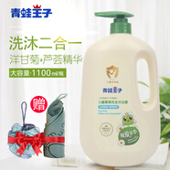 青蛙王子兒童洗發(fā)水沐浴露二合一中大男女童小孩寶寶家庭裝嬰幼兒溫和配方 植愛柔爽二合一1.1L送毛巾沐浴球