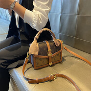 IT MANCLACYK輕奢包包真皮女包2025韓版新款高級感單肩斜挎百搭小方包潮 黃配咖