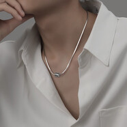 奧斯坦汀（outstanding）S925銀棋格項(xiàng)鏈輕奢潮流吊墜高級(jí)百搭簡(jiǎn)約情人節(jié)禮物送男生友老公 S925銀棋格項(xiàng)鏈-品牌原裝禮盒 鈦鋼鏈長(zhǎng)約60cm