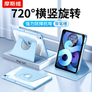 摩斯維 iPad Pro2023保護(hù)套11英寸22款air5/4蘋果平板保護(hù)殼ipad10/9透明亞克力全包防摔防彎 遠(yuǎn)峰藍(lán)【支持橫屏/豎屏·720°可旋轉(zhuǎn)】帶筆槽 【11/10.9英寸】iPadPr