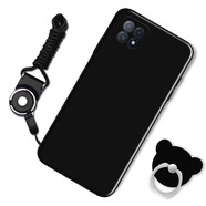 魅上 OPPO A53手機(jī)殼保護(hù)套全包攝像頭硅膠磨砂防摔可愛潮男女卡通款軟外殼 純黑 OPPOA53