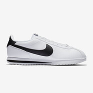 耐克 Nike Cortez Basic 阿甘經(jīng)典款男士低幫皮革面耐磨跑步鞋運動(dòng)鞋 819719-100 白色黑標 標準42/US8.5