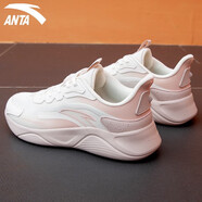 安踏（ANTA）女鞋運(yùn)動鞋子女夏季新款凌云跑步鞋牛奶糖輕便減震健身跑鞋跳繩鞋 象牙白/藕灰 (凌云) 37.5