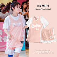 圣希奴（SaintsYno）籃球服女套裝夏季假兩件短袖女生籃球衣學(xué)生比賽訓練隊服定制球衣 定制聯(lián)系客服【球衣默認光板】 L（160-165cm）