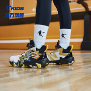 喬丹兒童籃球鞋男大童秋冬款【插畫(huà)師聯(lián)名】運動(dòng)鞋子 黑色/白色41