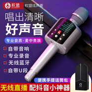 權盟 炫聲麥克風話筒音響一體無線藍牙全民電視K歌唱歌神器手機電腦直播聲卡家庭ktv卡拉ok車載麥克風 R2旗艦版（有U段）+抖音小神器