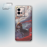 馭潼 定制iQOO10后膜Z5背膜貼紙Nex6改色彩膜iQOO8/9手機膜10Pro創(chuàng  )意圖案手機彩膜 A007【留言手機型號】