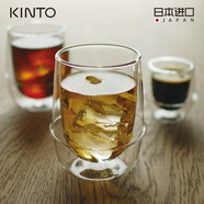 日本進(jìn)口雙層玻璃杯果汁飲料冷飲杯 酒杯耐熱茶杯加厚咖啡杯 冰茶杯350ml