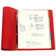 摩本 A4康奈爾筆記本活頁(yè)本活頁(yè)橫線(xiàn)本文具筆記本子記事本皮面文具160頁(yè) A4紅色【活頁(yè)夾+分頁(yè)紙+康奈爾內頁(yè)紙160頁(yè)】