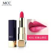 MCC韓國(guó)彩妝口紅流光繪色唇膏閃耀絲柔保濕滋潤(rùn)補(bǔ)水防干裂 101#優(yōu)雅山茶紅 閃耀絲柔唇膏 