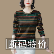 閃蜜長(zhǎng)袖t恤女含棉上檔次2025新款秋季長(zhǎng)袖寬松顯瘦遮肚T恤女上衣潮 咖綠色 3XL 建議140-155斤