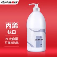 中盛畫(huà)材 2L丙烯顏料套裝墻繪畫(huà)手DIY防水涂料白球鞋子衣服專(zhuān)用t恤材料炳稀工具升桶裝室內外商業(yè)工程鈦白色美術(shù)寫(xiě)生