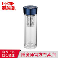 膳魔師（THERMOS）雙層玻璃杯茶杯耐熱水杯男女士過濾網(wǎng)泡茶杯TCGA/GB/GDGE-400ml TCGD-400 藍色 400ml