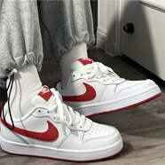 耐克（NIKE）Court Borough Low GS 男女經(jīng)典多色百搭復(fù)古運動休閑板鞋耐磨 BQ5448-103白紅 36.5