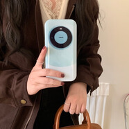 巴蒂尼 秒變?nèi)A為個性潮牌適用iPhone15手機殼蘋果14promax雙層加厚13/12滑蓋鏡子硅膠 【雅川青 滑蓋款】秒變?nèi)A為 iPhone 15