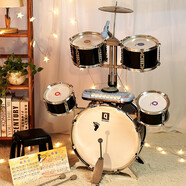 俏娃寶貝架子鼓兒童初學(xué)者敲打鼓三樂(lè )器6寶寶1一3歲5小男孩玩具生日禮物女 黑琴鼓組合鼓+DJ琴話(huà)筒+分齡教程