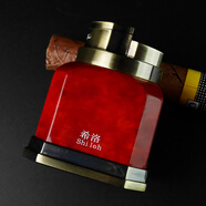 希洛桌面大型臺(tái)式打火機(jī) 強(qiáng)勁四直沖火苗氣體雪茄打火機(jī) 辦公客廳擺件 青銅 1個(gè)