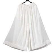 【禪意女裝佛系】風(fēng)文藝復古禪舞服裝中式上衣冷淡風(fēng)連衣裙棉麻瑜伽服茶服居士服女白色超仙禪服女新款演 褲子    天絲棉麻 S