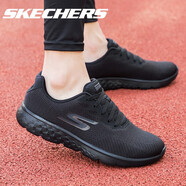 斯凱奇（SKECHERS）男鞋運(yùn)動鞋網(wǎng)面透氣跑鞋官網(wǎng)夏季輕便緩震男子跑步鞋 全黑色54354 41.5 /8.5/265mm