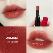 阿瑪尼（GIORGIO ARMANI）口紅 權(quán)力啞霧黑紅管唇膏 啞光 滋潤(rùn) 絨霧 滋潤(rùn) 206# 惹火紅棕