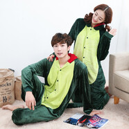 夢(mèng)舒紛恐龍連體睡衣女冬加厚保暖皮卡丘男動(dòng)物學(xué)生韓版卡通動(dòng)漫可愛(ài)成人套裝 恐龍睡衣 M號 身高161-170