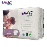班博（BAMBO）夢想系列 丹麥進口嬰兒紙尿褲超薄透氣尿不濕 早產(chǎn)兒NB碼1號36片 BAMBO