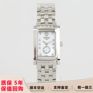 【二手95新】浪琴(longines)女表 黛綽維納系列方形 石英機(jī)芯送女友禮物鑲鉆貝母 二手女表 L5.155.4.94.6鉆刻貝母20x30mm