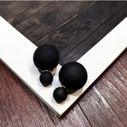 千寶萊雙面可佩戴耳飾歐美韓版流行夸張大小雙面仿珍珠耳釘耳環(huán)女 亞光黑