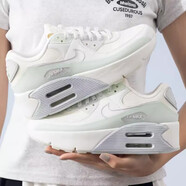耐克（NIKE） 【極速發(fā)貨】耐克 AIR MAX 90 女子氣墊跑步鞋 HF0782-102  白綠雙氣墊 36.5