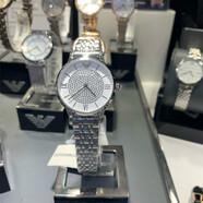 佐羅貴族時(shí)尚鑲鉆防水女士手表2026新款瑞士進(jìn)口精致小表盤(pán)輕奢正品機械表 滿(mǎn)天星全銀殼白面鋼帶32mm